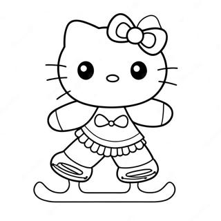 Pagina Para Colorir Da Linda Hello Kitty Patinando 54291-45209