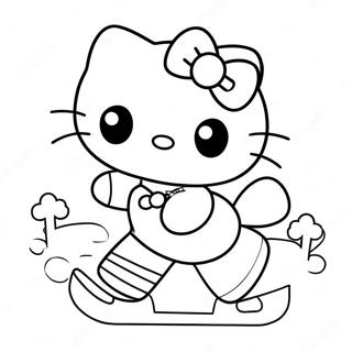 Pagina Para Colorir Da Linda Hello Kitty Patinando 54291-45210