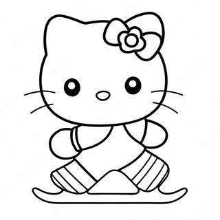 Pagina Para Colorir Da Linda Hello Kitty Patinando 54291-45212