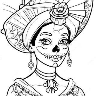 Pagina Para Colorir Da Catrina 54310-45220