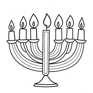 Pagina Para Colorir Da Menora De Hanukkah 5443-4357