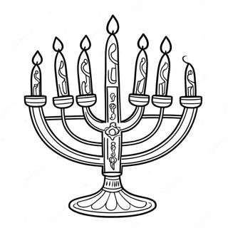 Pagina Para Colorir Da Menora De Hanukkah 5443-4358