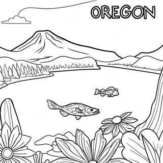 Pagina Para Colorir Mapa Do Estado De Oregon 54461-45334