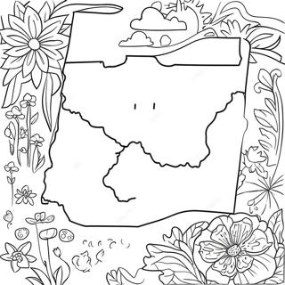 Pagina Para Colorir Mapa Do Estado De Oregon 54461-45335