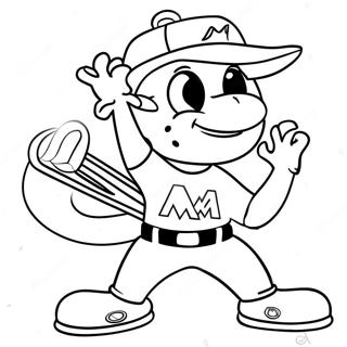 Pagina Para Colorir Mascote Do Miami Marlins 54512-45377