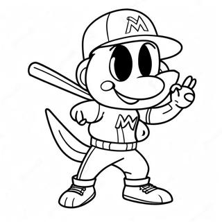 Pagina Para Colorir Mascote Do Miami Marlins 54512-45378