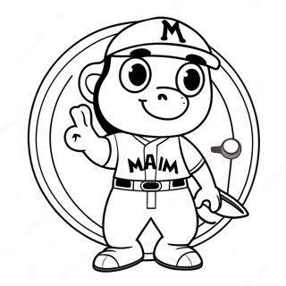 Pagina Para Colorir Mascote Do Miami Marlins 54512-45379