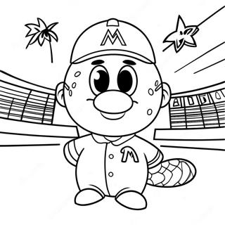 Pagina Para Colorir Mascote Do Miami Marlins 54512-45380