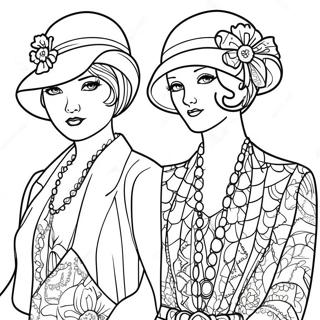 Pagina Para Colorir Moda Vintage Dos Anos 1920 54521-45382