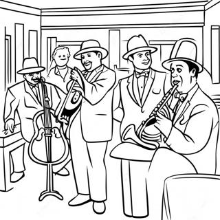 Pagina Para Colorir Cena De Musica Jazz Dos Anos 1920 54522-45390