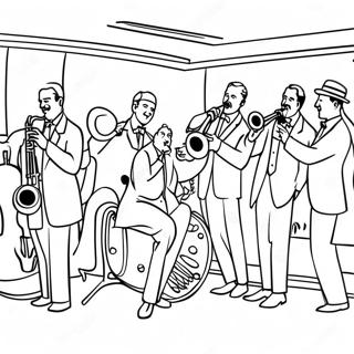 Pagina Para Colorir Cena De Musica Jazz Dos Anos 1920 54522-45391