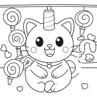 Pagina Para Colorir Do Gato Doce Em Uma Doceria 54532-45394