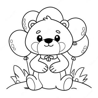 Pagina Para Colorir Do Urso Marrom Fofo Com Baloes 5453-4365