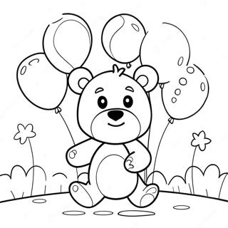 Pagina Para Colorir Do Urso Marrom Fofo Com Baloes 5453-4368