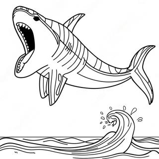 Pagina Para Colorir Do Salto Epico Do Megalodon 54622-45462