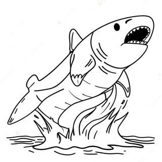 Pagina Para Colorir Do Salto Epico Do Megalodon 54622-45463