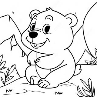 Pagina Para Colorir Da Aventura Do Grizzly O Urso E Os Lemmings 54642-45482