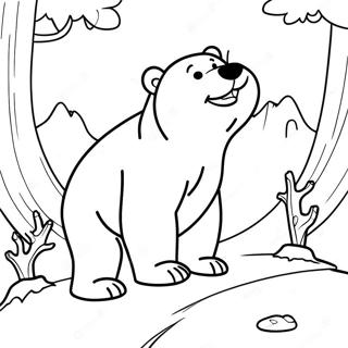 Pagina Para Colorir Da Aventura Do Grizzly O Urso E Os Lemmings 54642-45484