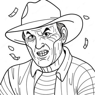 Pagina Para Colorir Do Freddy Krueger Assustador Nos Sonhos 54652-45490