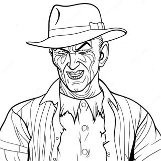 Pagina Para Colorir Do Freddy Krueger Assustador Nos Sonhos 54652-45492