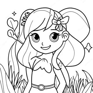 Winx Club Flora Páginas Para Colorir