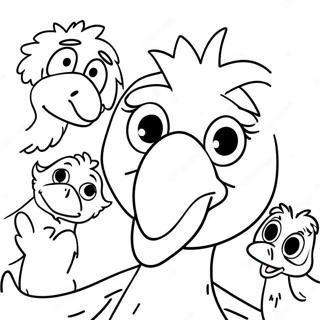 Pagina Para Colorir Do Big Bird Com Amigos 54782-45602