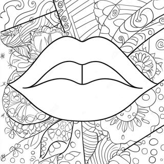 Pagina Para Colorir De Labios Pop Art 54801-45607