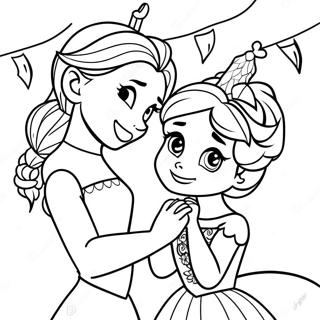 Pagina Para Colorir Da Festa De Aniversario Da Elsa E Anna 54842-45645