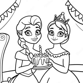 Pagina Para Colorir Da Festa De Aniversario Da Elsa E Anna 54842-45646