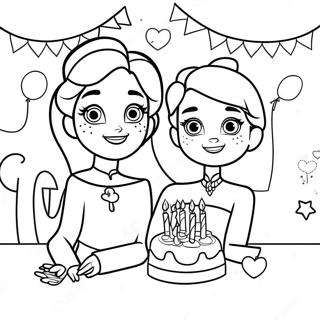 Pagina Para Colorir Da Festa De Aniversario Da Elsa E Anna 54842-45647