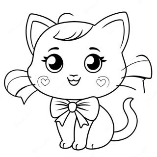 Pagina Para Colorir Da Gata Barbie Fofa Com Laco 54892-45677