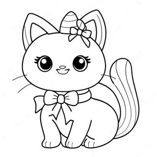 Pagina Para Colorir Da Gata Barbie Fofa Com Laco 54892-45679