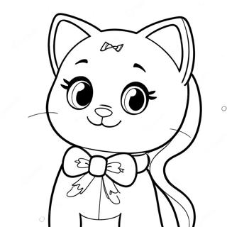 Pagina Para Colorir Da Gata Barbie Fofa Com Laco 54892-45680