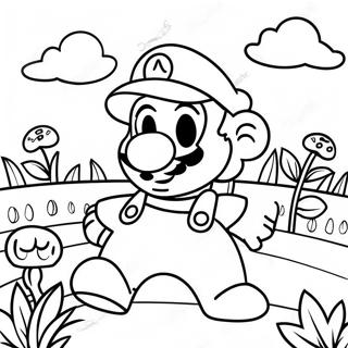 Pagina Para Colorir Do Jardim Colorido Do Mario Flor 54982-45754