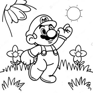 Pagina Para Colorir Do Jardim Colorido Do Mario Flor 54982-45756