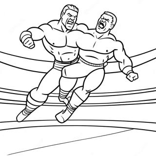 Pagina Para Colorir Do Lutador Da Wwe Pulando Sobre O Oponente 5503-4408