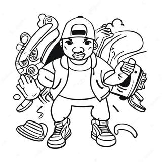 Pagina Para Colorir Do Hip Hop Dos Anos 90 55061-45810