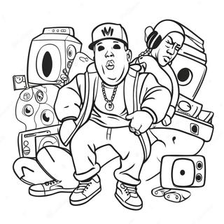 Pagina Para Colorir Do Hip Hop Dos Anos 90 55061-45812