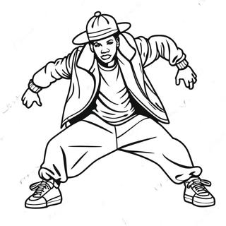 Pagina Para Colorir Do Dancarino De Hip Hop Dos Anos 90 55062-45817