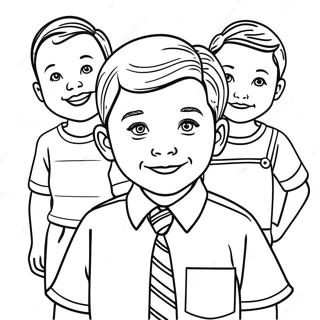 Pagina Para Colorir Do Jovem Sheldon Com Amigos 55082-45837