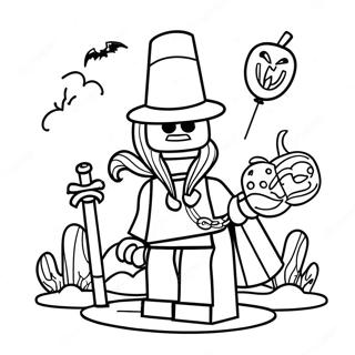 Pagina Para Colorir Do Halloween Lego 55121-45861