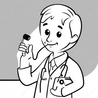 Pagina Para Colorir Do Medico Fofo Com Estetoscopio 55332-46041