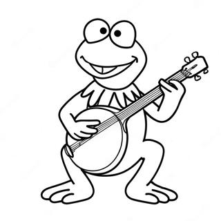 Pagina Para Colorir Do Kermit Tocando Banjo 55342-46048