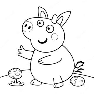 Peppa Pig Páscoa Páginas Para Colorir