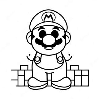 Mario 8 Bits Páginas Para Colorir