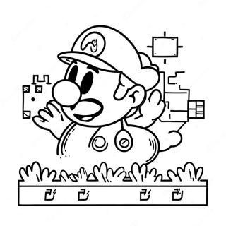 Pagina Para Colorir Do Mario 8 Bits 5553-4434