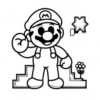 Pagina Para Colorir Do Mario 8 Bits 5553-4436