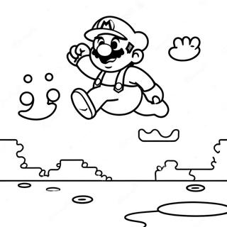 Pagina Para Colorir Do Mario 8 Bits Pulando Sobre O Goomba 5554-4437