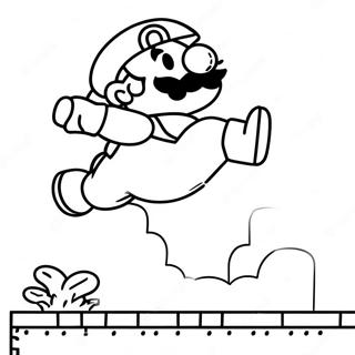 Pagina Para Colorir Do Mario 8 Bits Pulando Sobre O Goomba 5554-4438