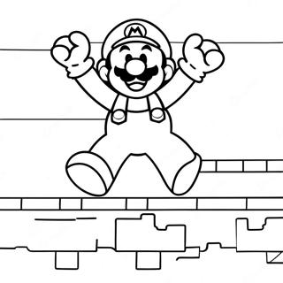 Pagina Para Colorir Do Mario 8 Bits Pulando Sobre O Goomba 5554-4439